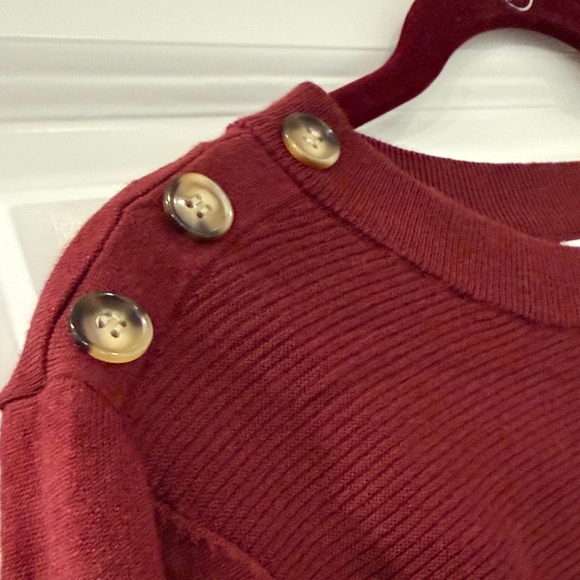 Pink Clover Burgundy and White Sweater - Picture 4 of 4